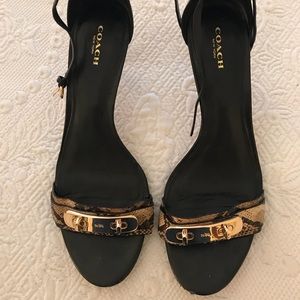 Coach open toe heels 2.5”
